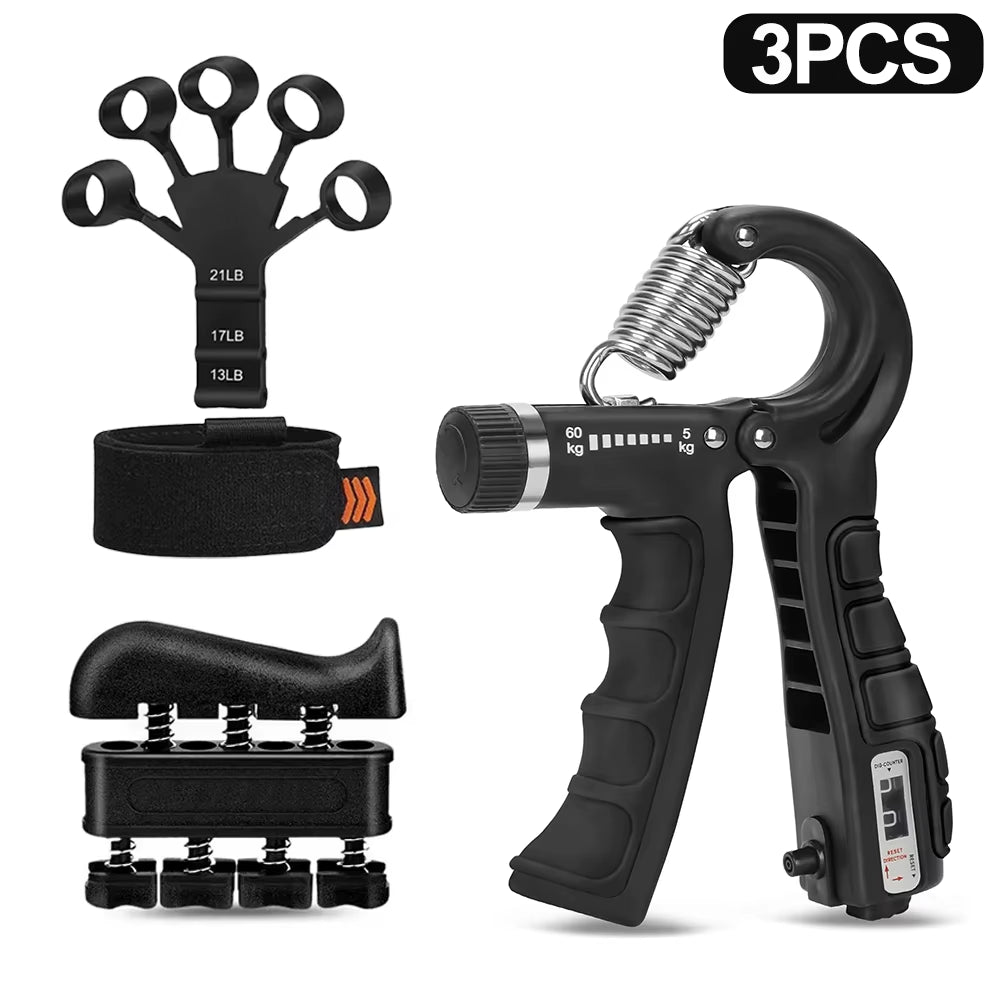 5-60Kg Adjustable Heavy Hand Gripper Fitness Hand Exerciser Grip Wrist Training Finger Gripper Hand Strengthener for Patient